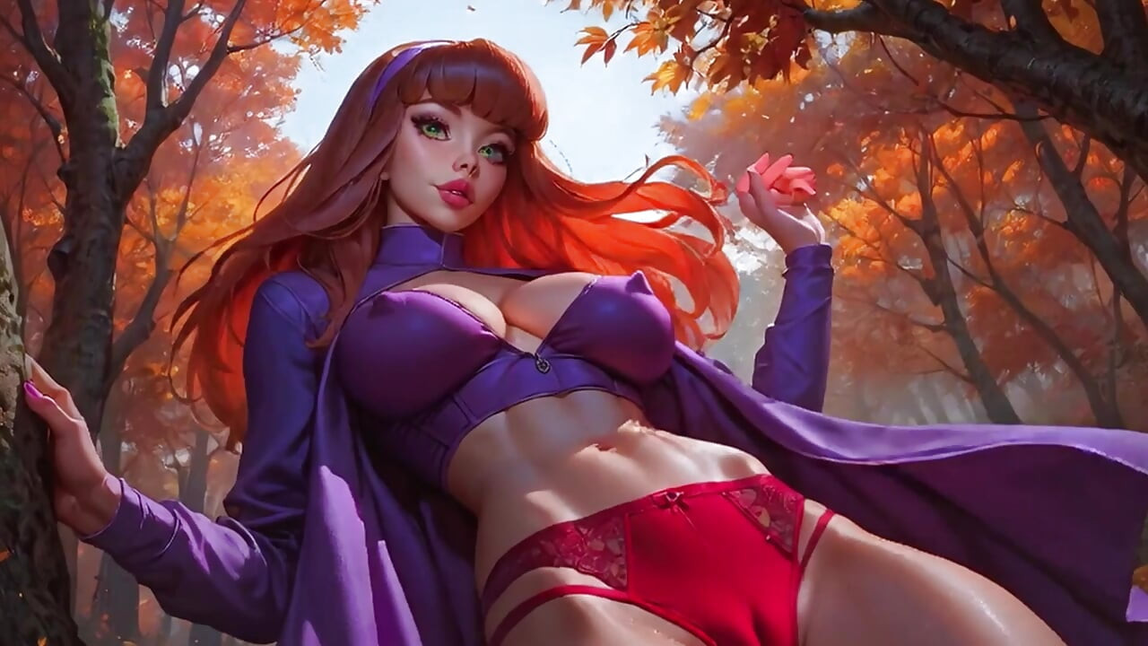 Scooby-doo'dan Daphne Blake mükemmel am frikikli amcık ve dans 31 talimatı yapay zeka