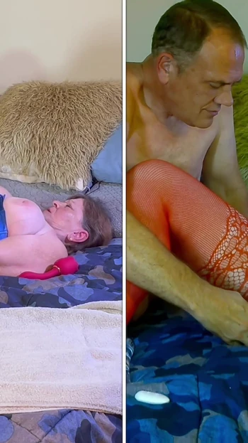 SuperGranny: супер шлюшка трахает дилдо