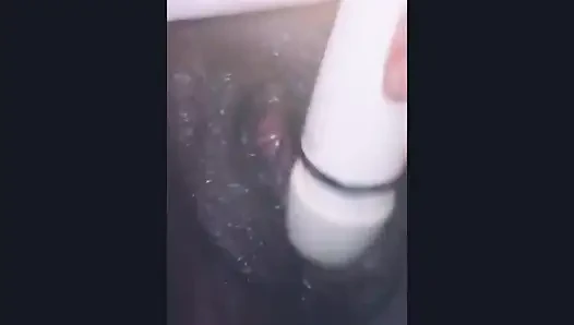 Siyah Amcık Ve Vibratörle Oynuyor Bakış açısı!!