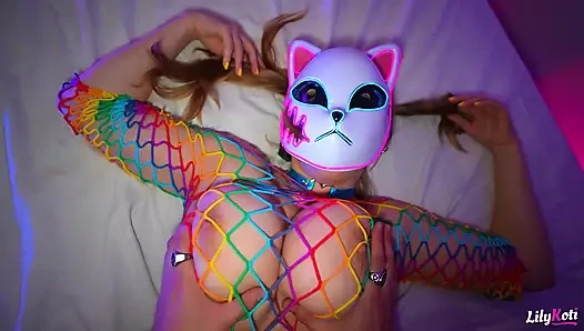 Gerçek çift hentai fanteziyi gerçeğe dönüştürüyor. Lilykoti