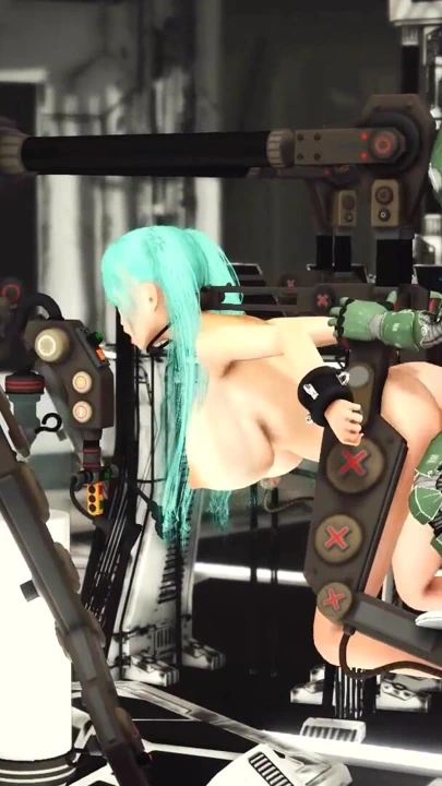 Heyecanlı an "Bir uzay gemisinde seks. uzay busty kelepçeli kız laboratuarda seks robotu tarafından sert becerdin alır"