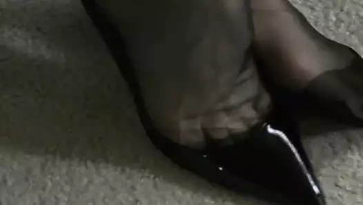 Rht çorap ve boşalmak üzerinde topuk