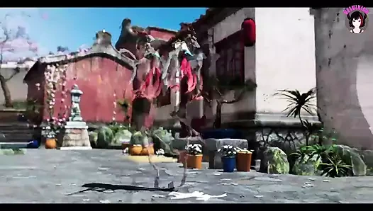 Nilou - seksi etek ve siyah çorapla dans ediyor