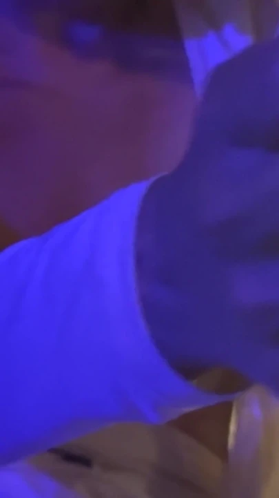 My beautiful breasts and pierced nipples are exposed in a night out bar by the sea | Clip 1