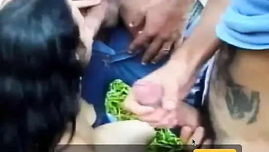 Brezilyalı sürtük sikilirken arkadaşı götünde sert sikişiyor