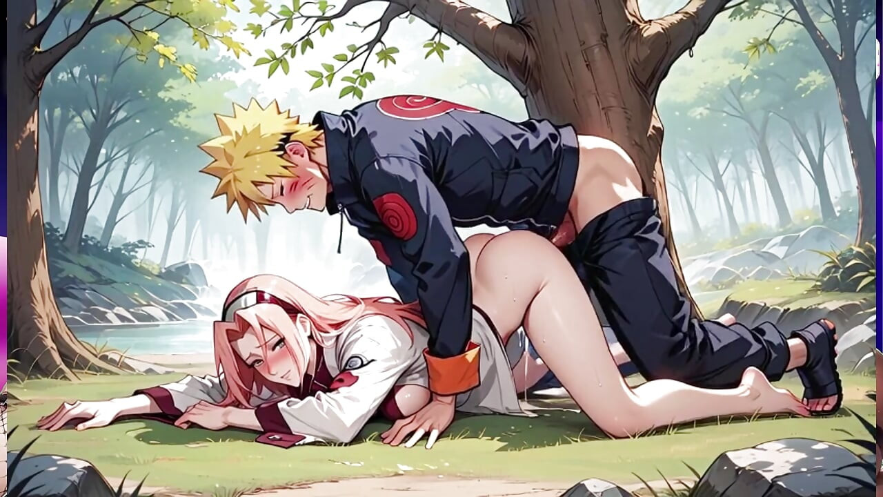Anime Naruto'dan ateşli kaltak Sakura ile 2 boyutlu hentai derlemesi