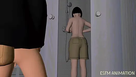 Hinata'nın duş zamanı