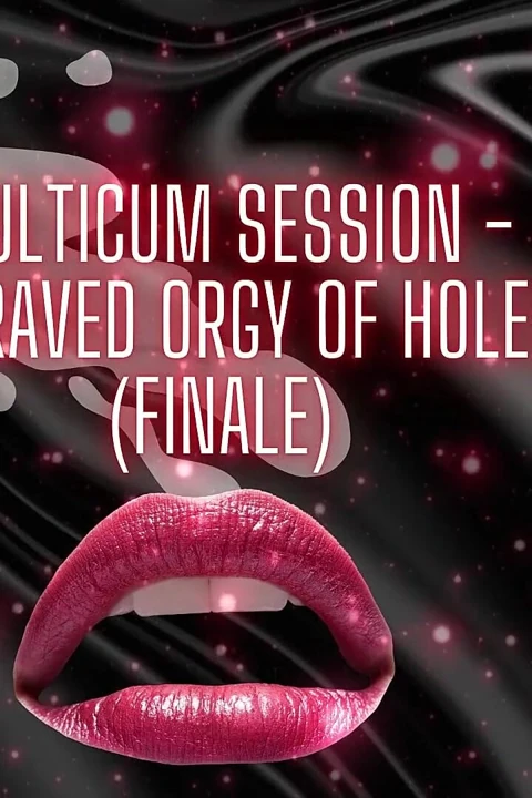 Multicum seansı - deliklerin ahlaksız grup seksi (son boşalma)