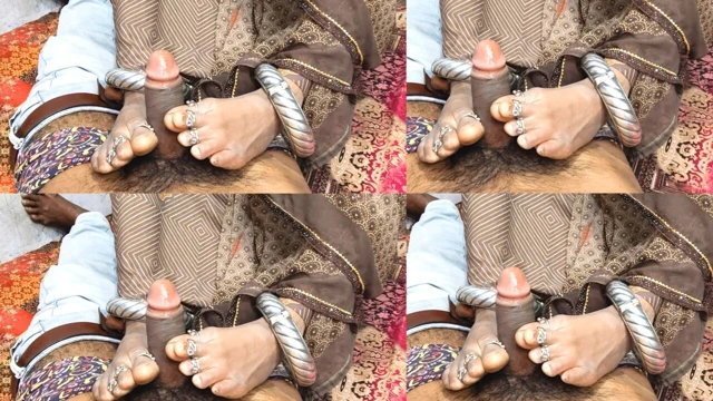 Hintli köylü karı yatak odasında tam gece romantizmi