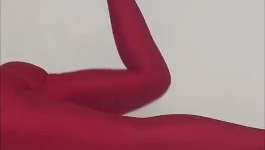 Kırmızı sıkı taytlı yoga