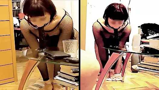 Efendinin zevki için dildo gırtlağına kadar al