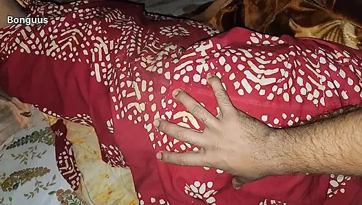 Stepmom giving me Handjob then I Cum inside her Mature Pussy