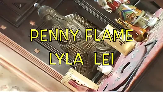 Lyla Lei ve Penny Flame amcık yalıyor ve çifte sakso çekiyor