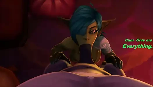 Goblin oral seks (altın için yalıyor)