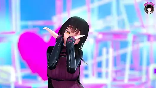 Seksi kız dansı + seks + kademeli soyunma (3 boyutlu hentai)