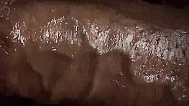 close up hard cock shaft flexes