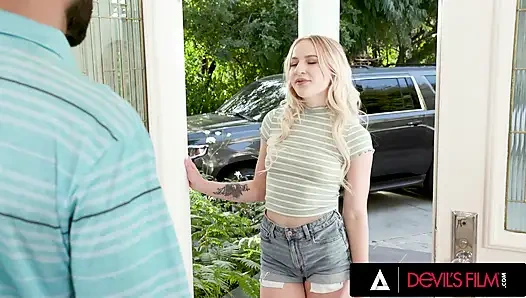 DEVILS FILM - Cute Blonde Babysitter Gets Banged By Her Boss