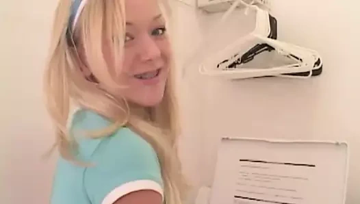 Lil lexy parmak ve Mastürbasyon kullanma makyaj fırçası