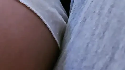 Underskirt CUM Hard Inside Her Panties On Crowded Train. Stranger's Dirty Fantasy
