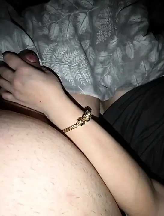 Step mom Stuck with Step son in One Bed in Share Room and handjob his dick