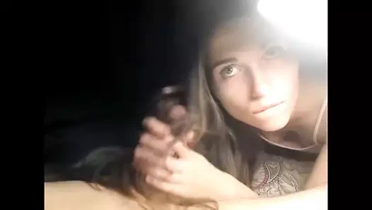 Seksi bebek hairjob ve oral seks, uzun saç, saç