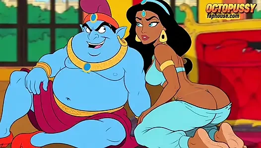 Futanari. Büyük yaraklı prenses Jasmine kızı. Porn Aladdin Series.