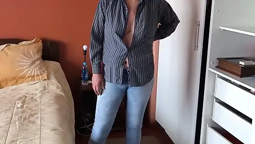 I get home very excited and I start to touch myself before being fucked by my stepson