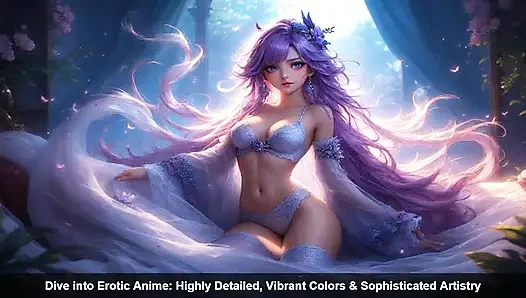 Erotik animeye dalın son derece ayrıntılı, canlı renkler sofistike sanat