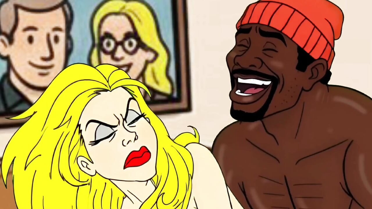 Evli ev hanımı Maria bacaklarını açıyor ve sürtük evli kadın oluyor. Cartoon Hentai