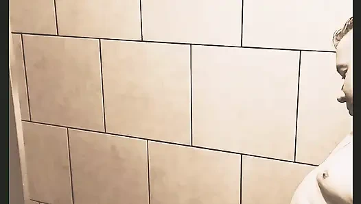 Ateşli orta yaşlı seksi kadınla seksi duş sikişi