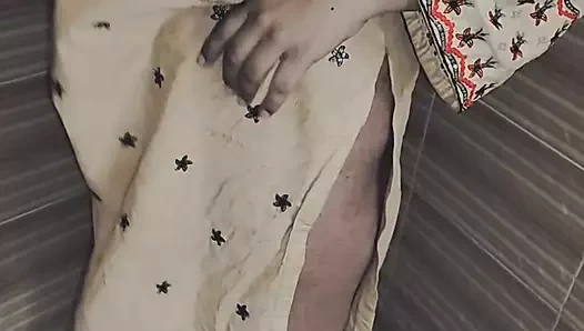 My friend pissing in washroom full hot chut