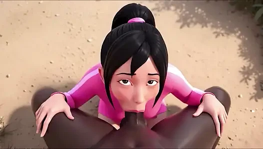 Bayan Rose büyük siyah yarağı seviyor.