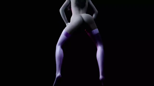 Müzikle dans eden ateşli bir sarışınla striptiz - 3d porno