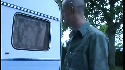 An Old Pervert Likes to Stare at Others While They're Fucking!