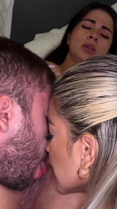 Hot threesome with two latinas with big ass, My stepsister brings her bestfriend and they ride my huge cock! | Clip 2