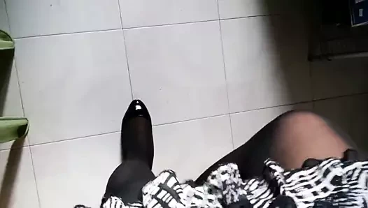 külotlu çorap teaser 9 ile siyah patent pompaları