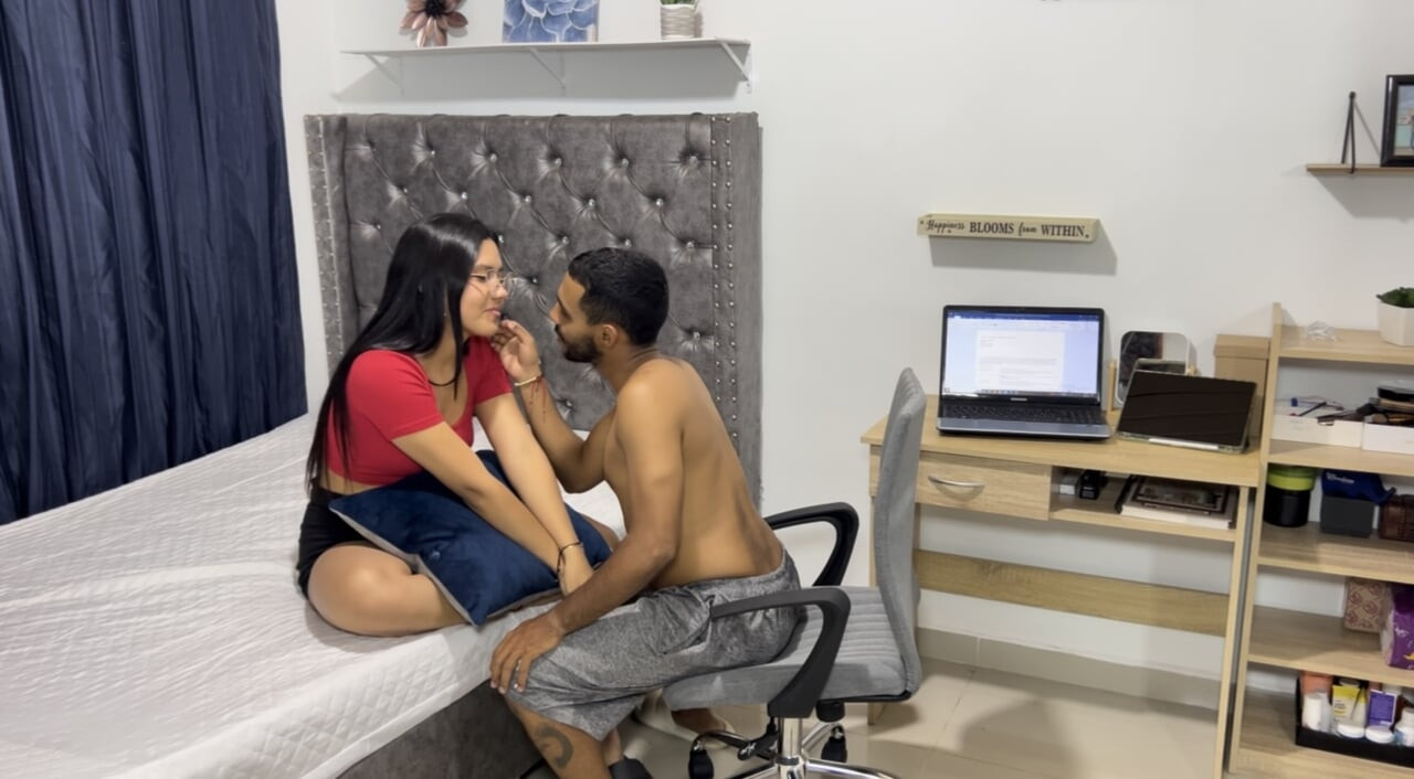 My stepbrother fucks me nice while my boyfriend is in another country... I couldn't stand the urge