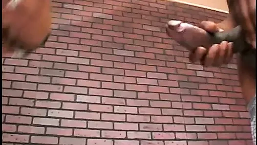 Zenci siyah yarağa biniyor ve siyah döl yutuyor