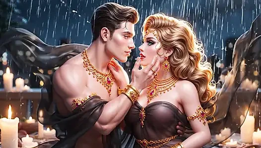 Hintli çift ki tam gece tutkusu - altın takı mein seksi yenge aur kaslı koca ka ateşli yatak odası romantizmi