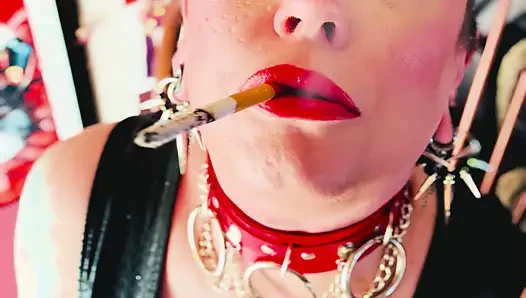 A Smoking Mistress, Tina Snua, Smoking 2 Cigarettes Tip To Tail - Drifting  OMI OME snap Inhales