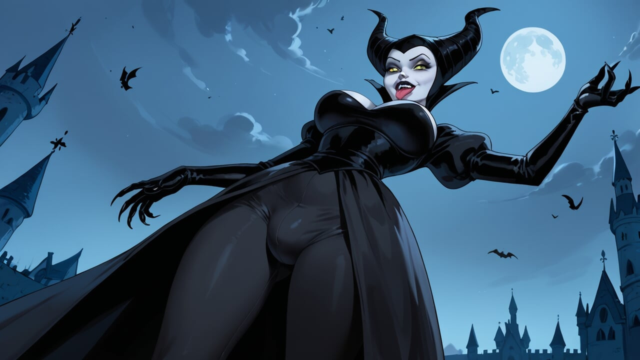 Futanari maleficent mastürbasyon yapıyor