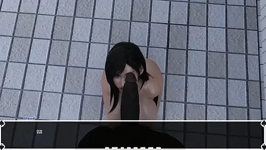 Tifa'nın karanlık cenneti: Kız arkadaşı aldatılan adama sakso çekiyor ve adam delikleriyle yiyen büyük zenci yarağının porno videolarını izliyor - ep.39
