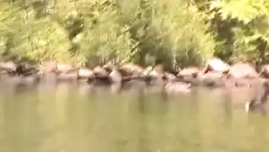 Almanya'dan tombul esmer bayan herkesin içinde adamı memnun ediyor