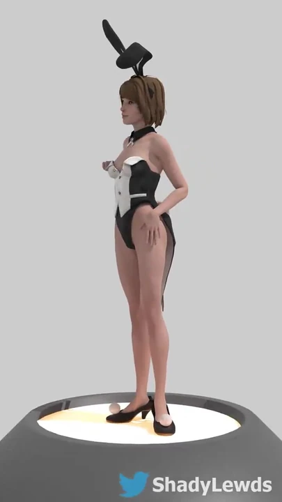 Симпатичная маленькая зайчик вращается