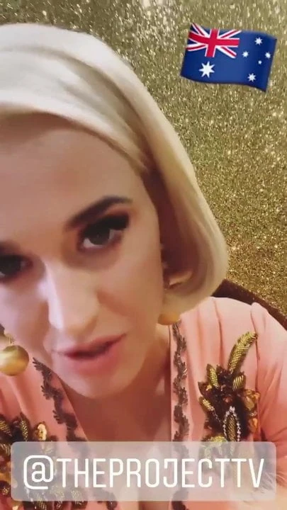 Katy Perry backstage at ''The Project'' Australia