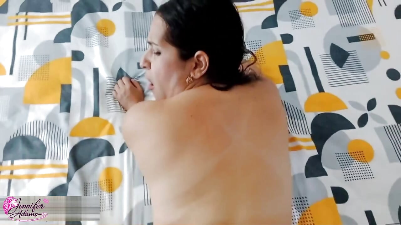 My milf neighbor discovers my secret and proposes me to fuck her - Porn in English