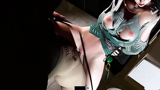 Dijital tanrıça artıyor: hareket halindeki kıvrımlar- 3 boyutlu animasyon hentai