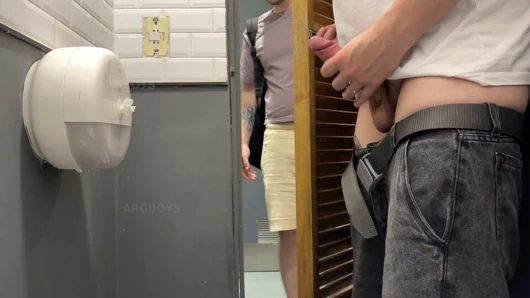 Sneaking Into a Toilet for an Orgasm in a Busy Restaurant and Almost Caught