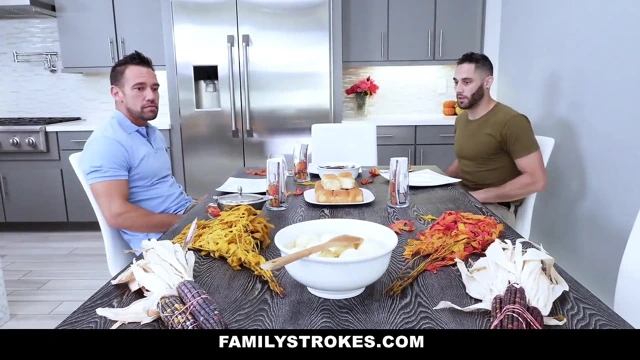 Army Boy Shares His Stepmoms Pussy on Thanksgiving