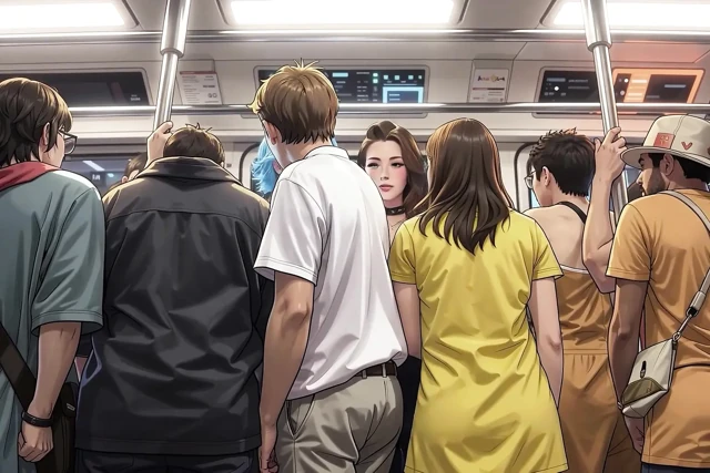 Devasa Yaraklı Üç Muhteşem Futa Seni Metroda Sikiyor ve Ağzına Boşalıyor. FOV. POV